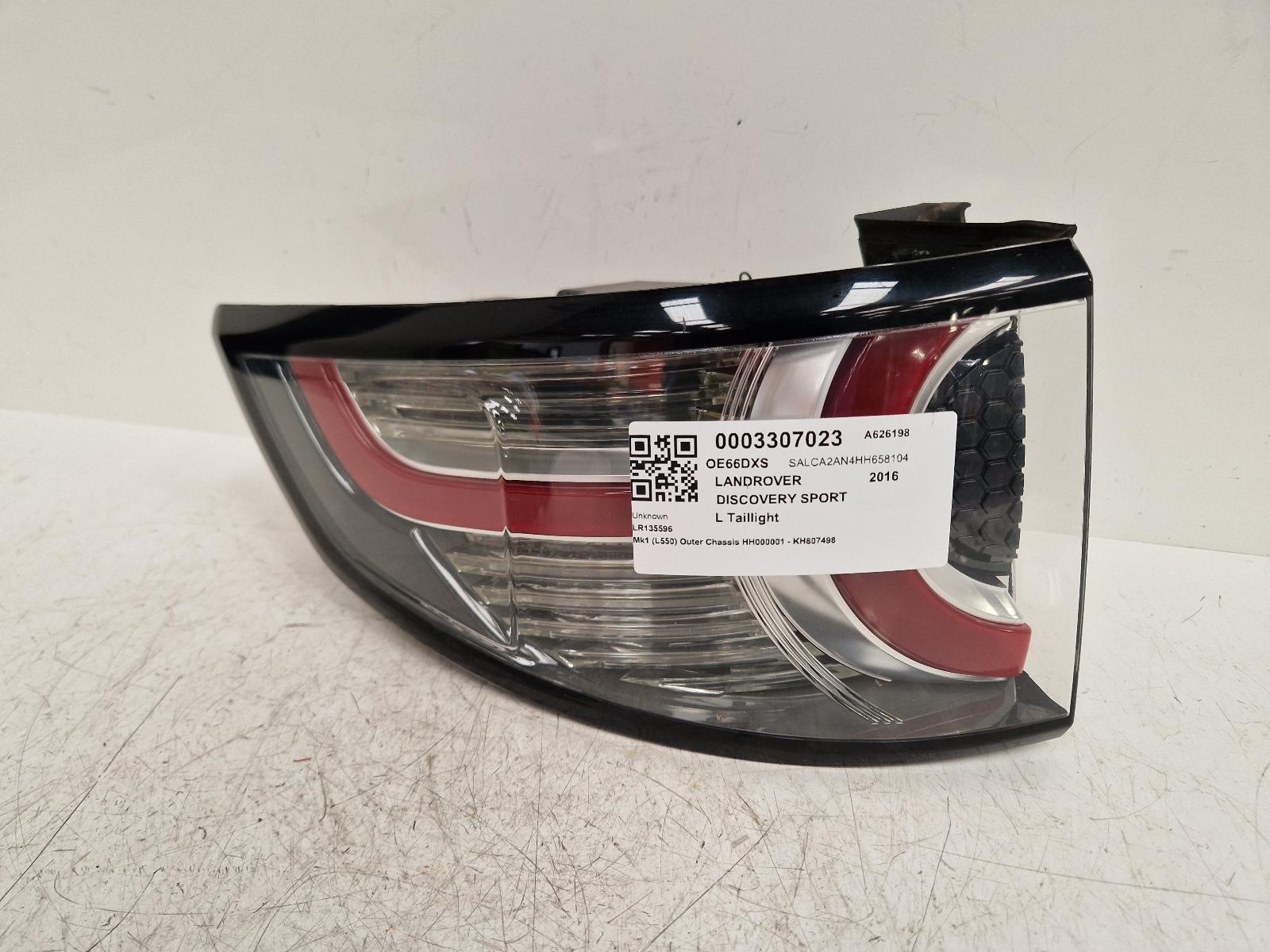 View Auto part L Taillight Land Rover Discovery Sport 2016