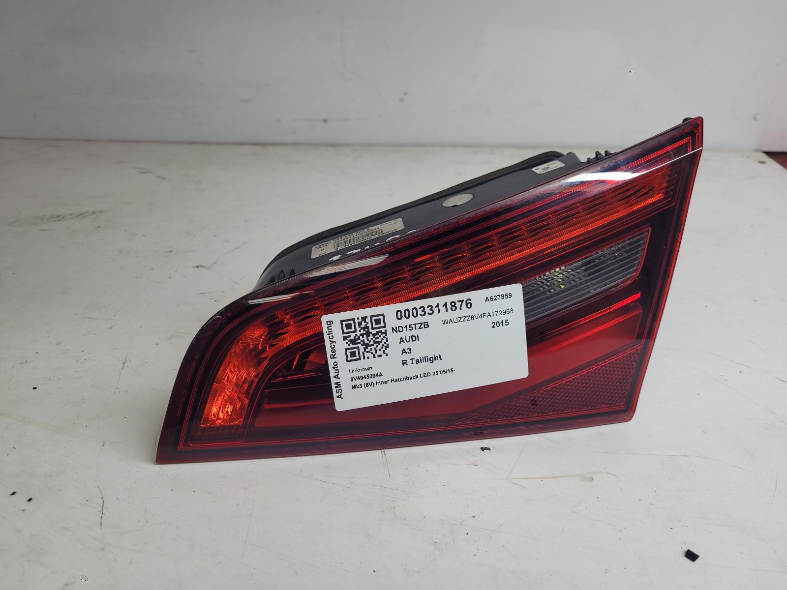 View Auto part R Taillight Audi A3 2015