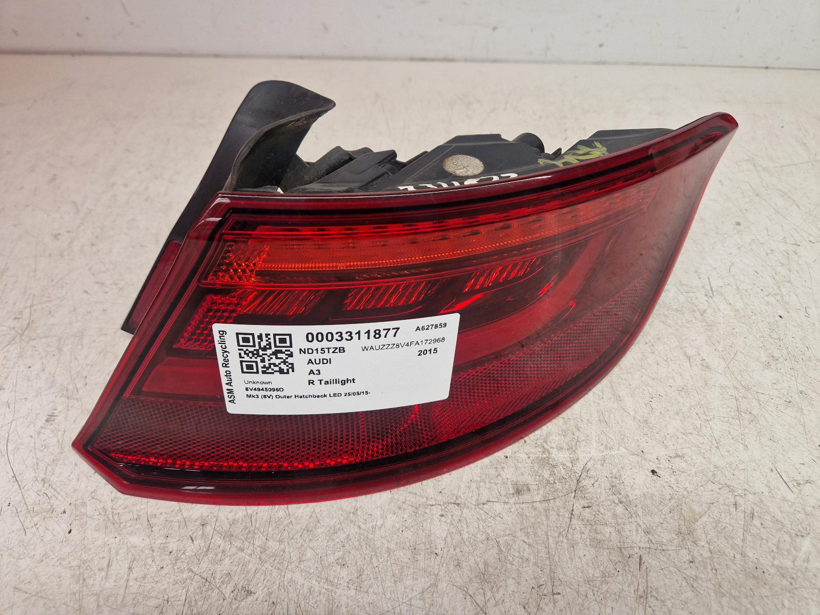 View Auto part R Taillight Audi A3 2015