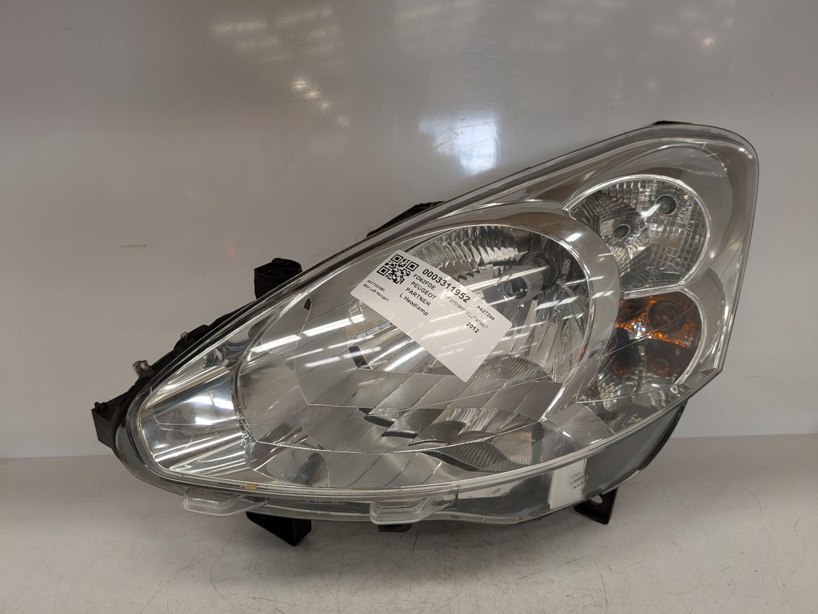 View Auto part L Headlamp Peugeot Partner 2012