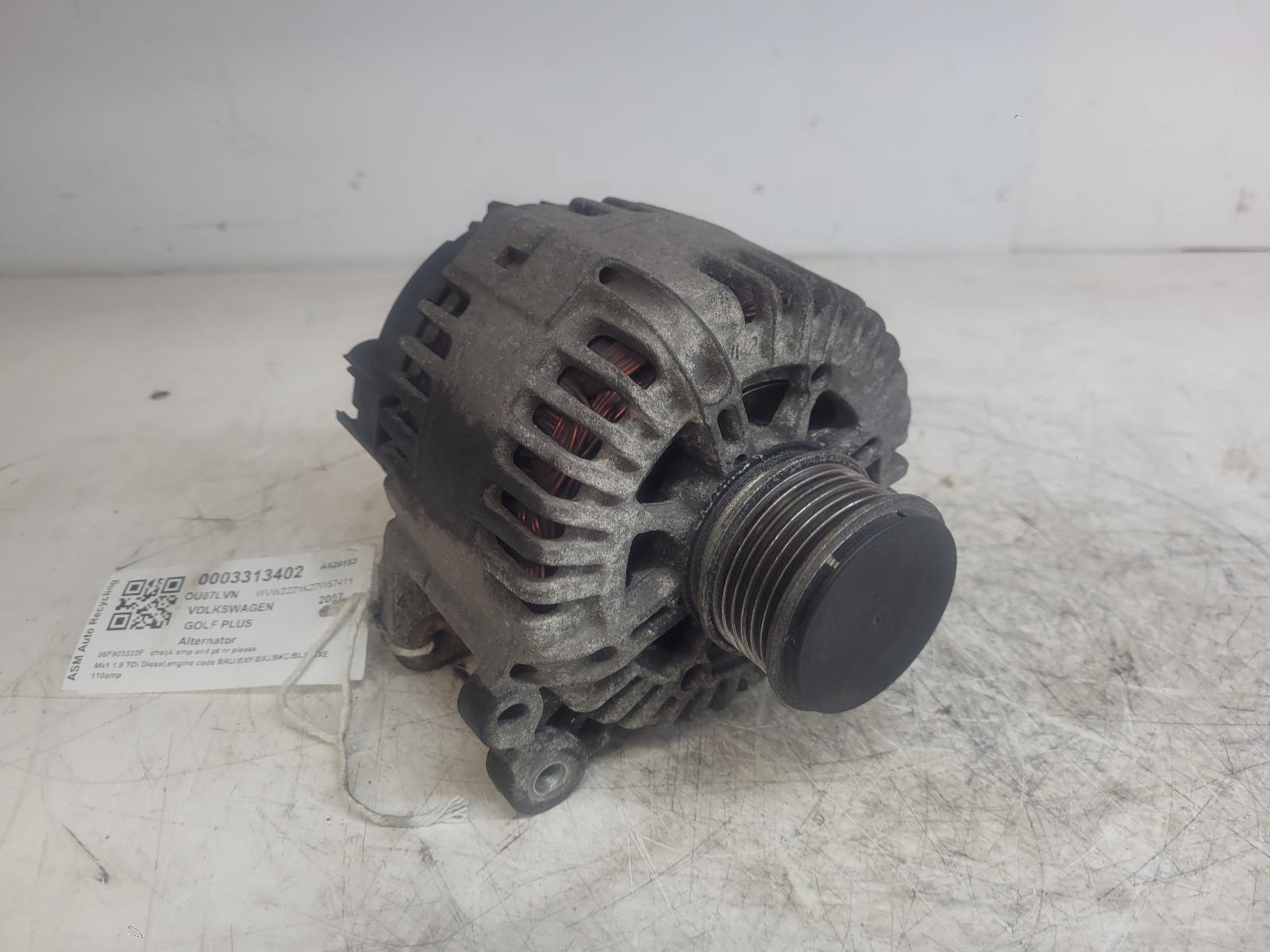 View Auto part Alternator Volkswagen Golf Plus 2007