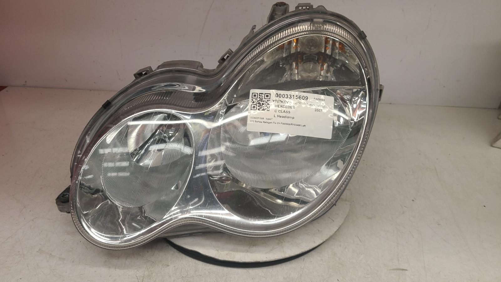 View Auto part L Headlamp Mercedes C Class 2007