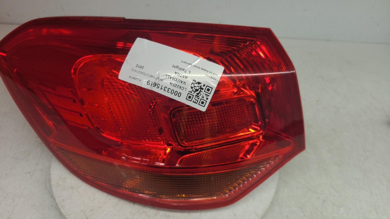 View Auto part L Taillight Vauxhall Astra 2012