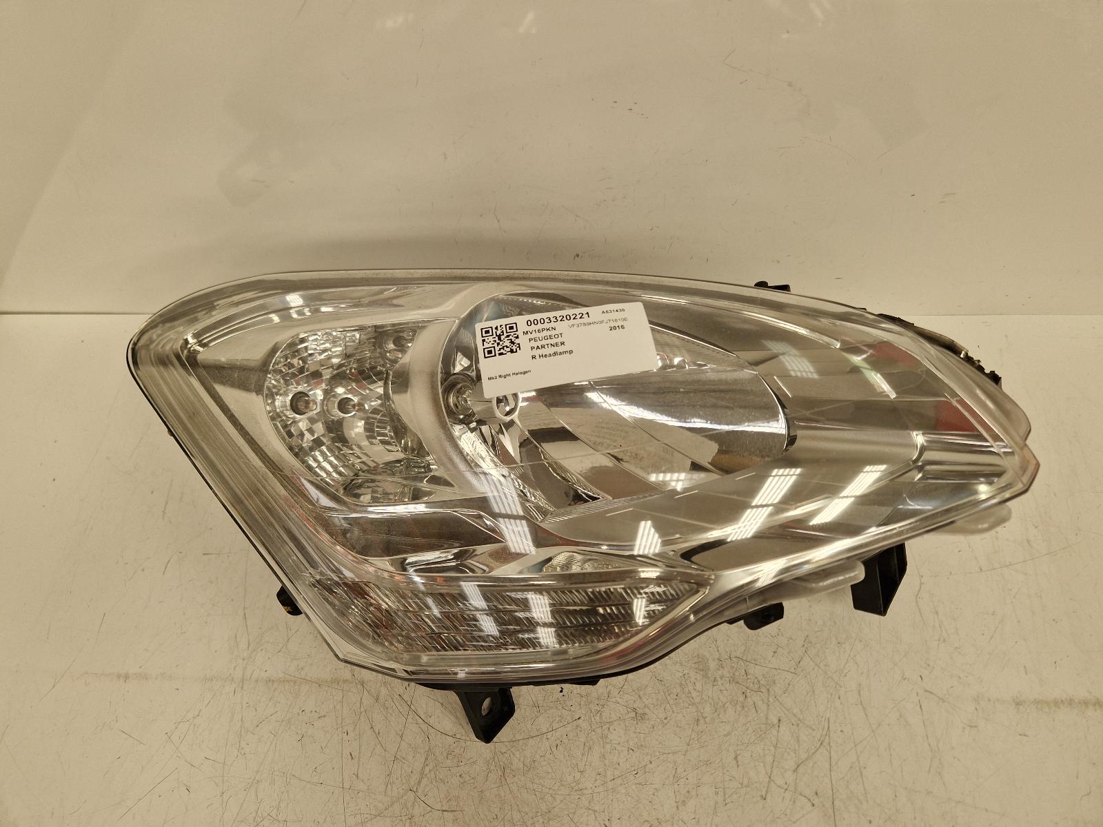 View Auto part R Headlamp Peugeot Partner 2016