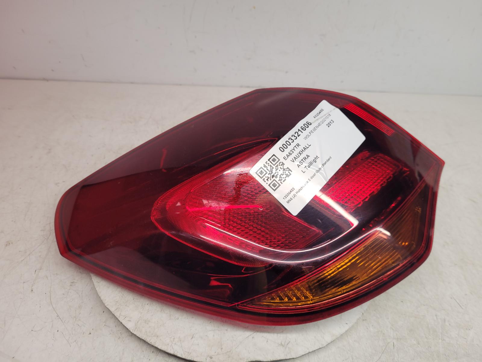 View Auto part L Taillight Vauxhall Astra 2013