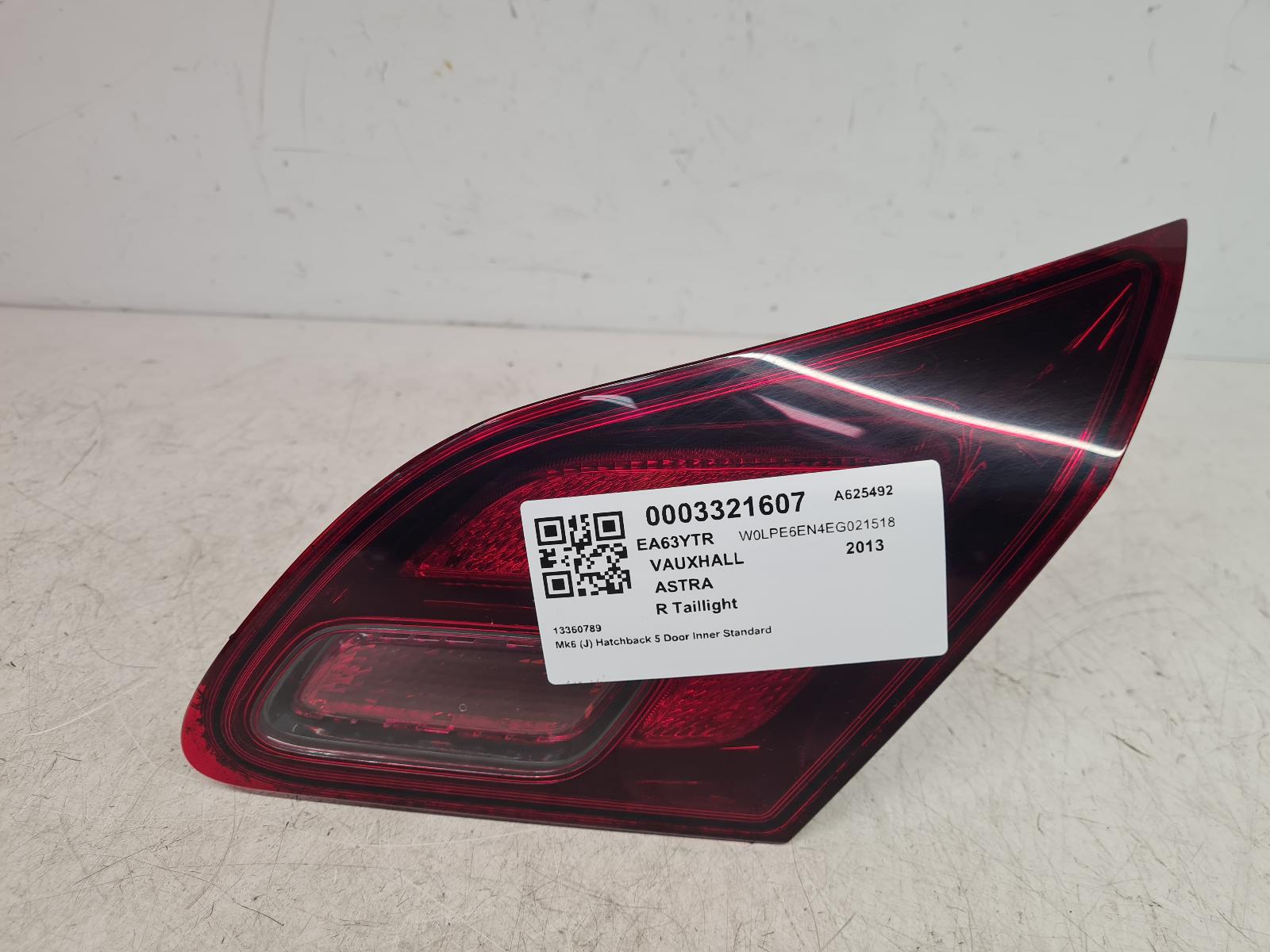View Auto part R Taillight Vauxhall Astra 2013