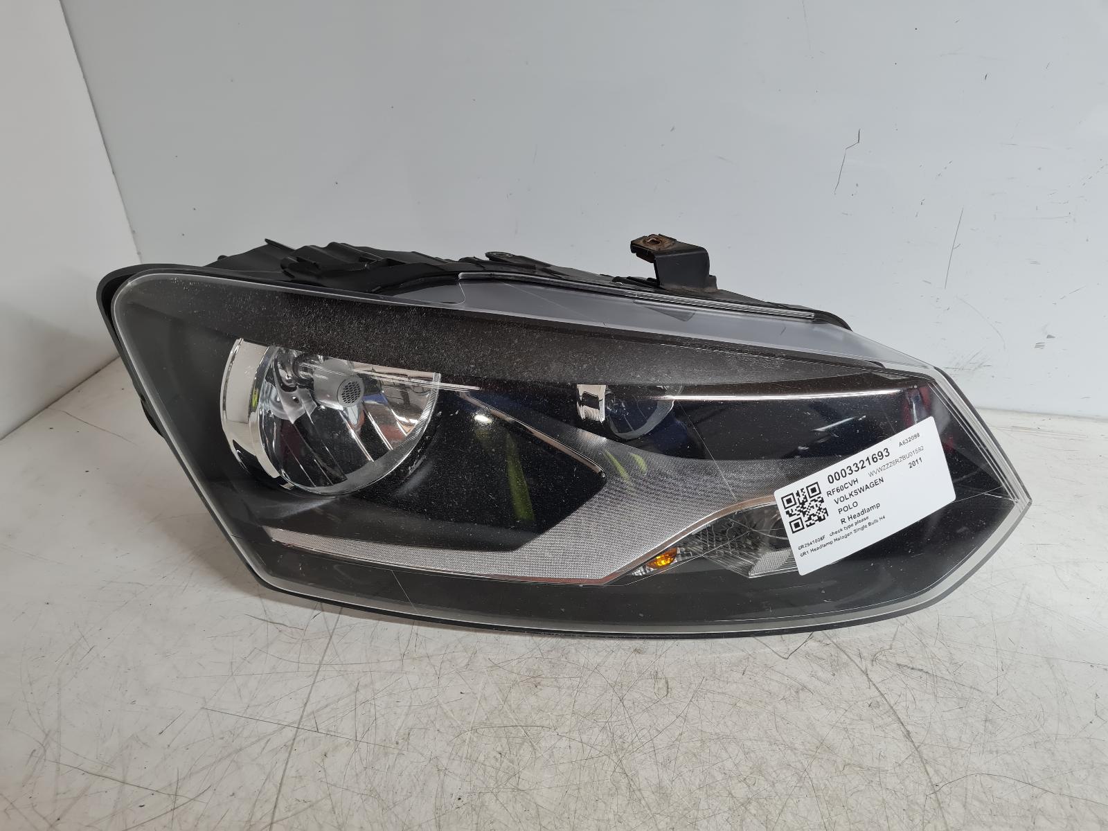 View Auto part R Headlamp Volkswagen Polo 2011