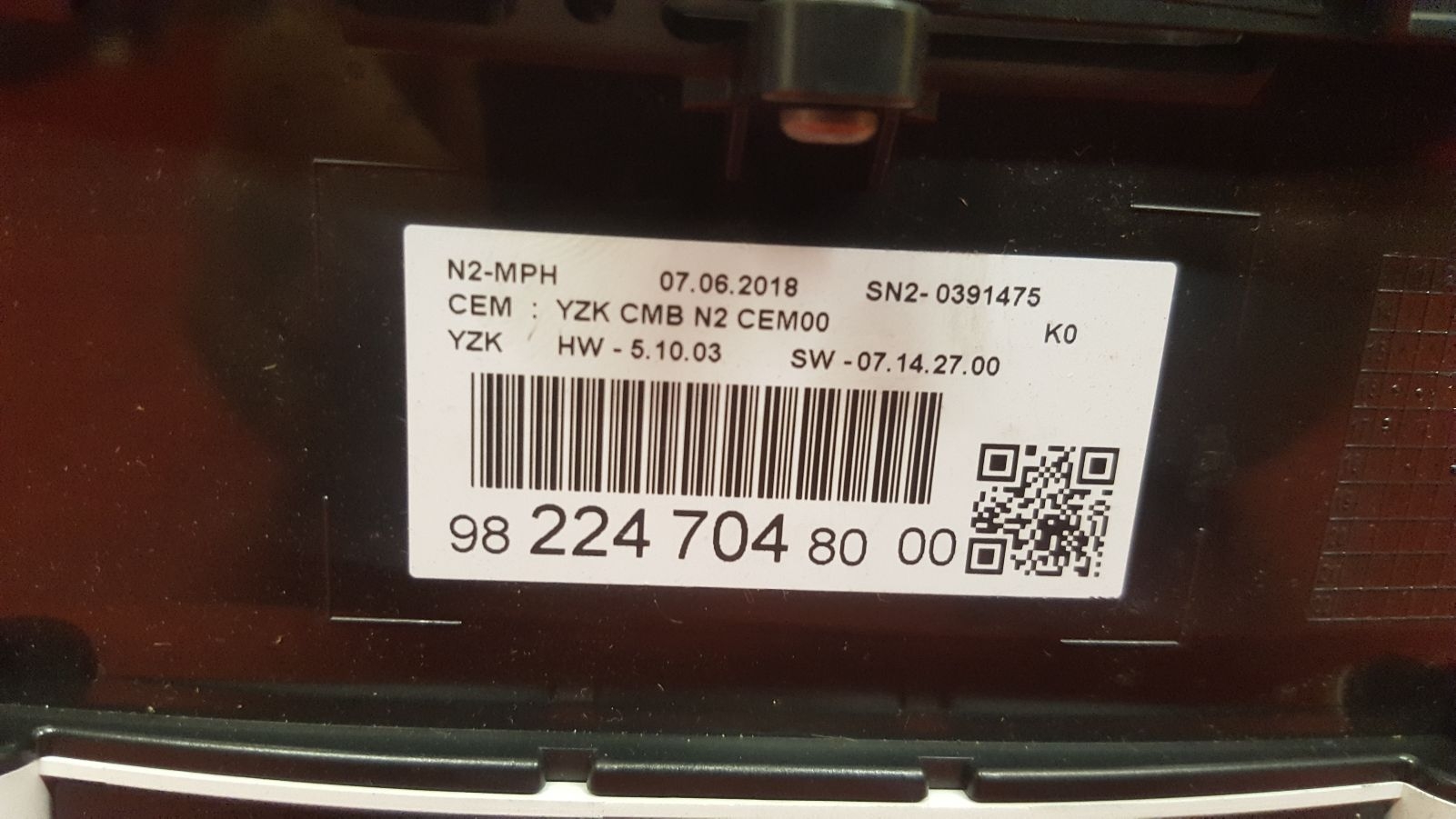 Speedometer Expert Peugeot 2018