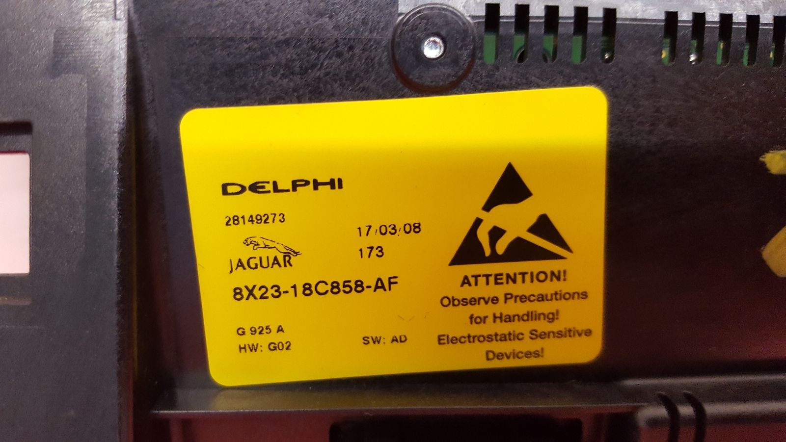 Heater/AC Controller Xf Jaguar 2008